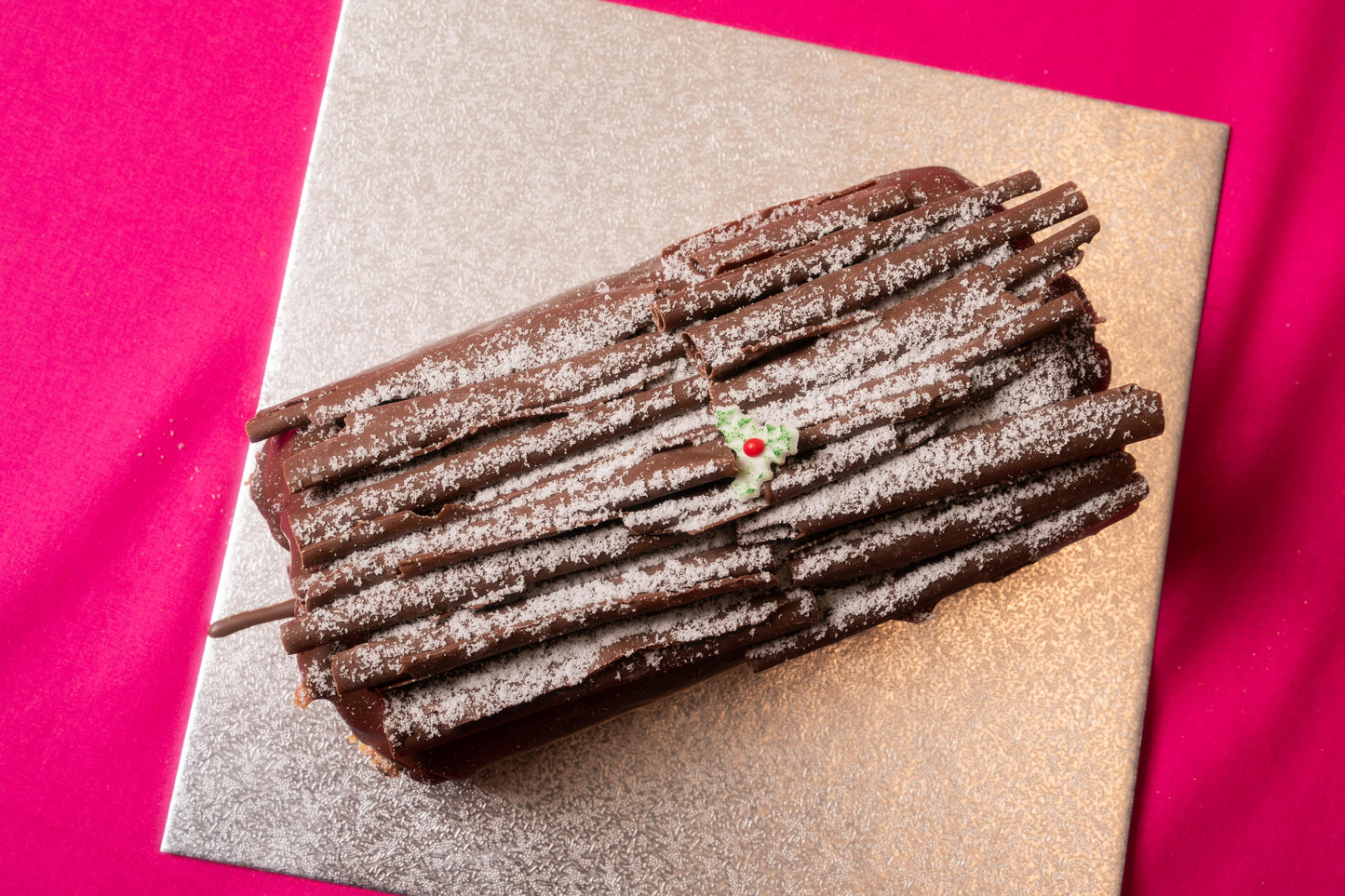 Kinder Brownie Yule Log