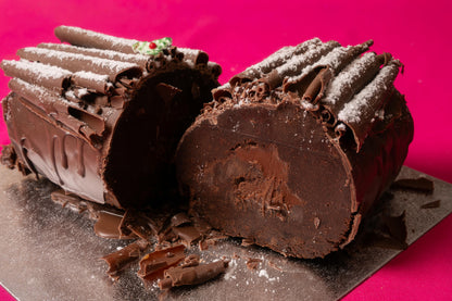 Nutella Brownie Yule Log